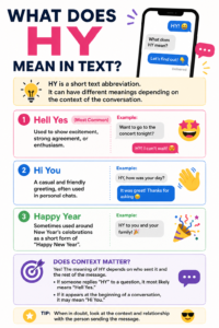 what does hy mean in text